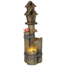 2-in-1 Birdhouse Fountain